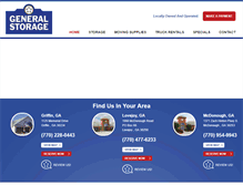 Tablet Screenshot of generalstorageonline.com